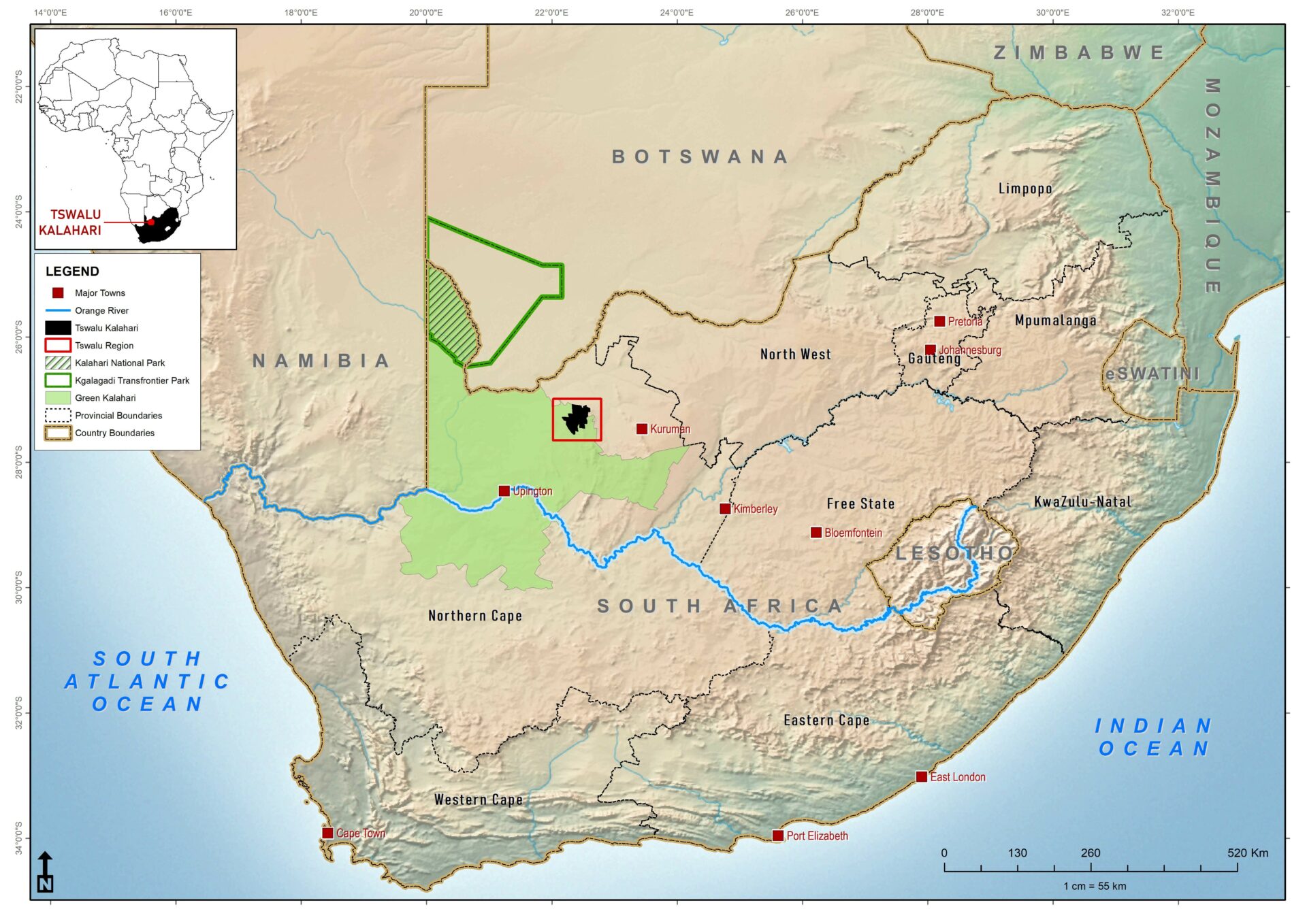 Tswalu Kalahari Map | Where is Tswalu