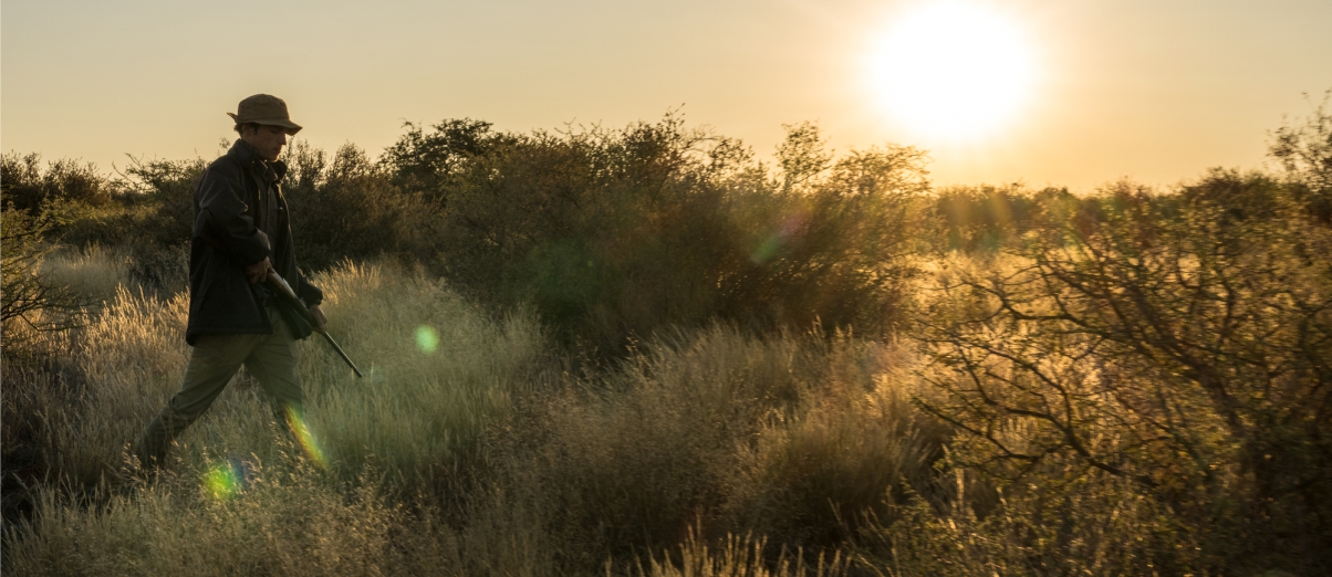 Daniel Roussouw tracking pangolin at Tswalu